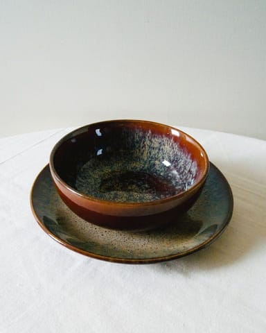 Vata Living-Stoneware Raku Plate
