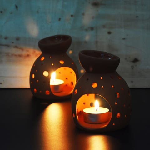 Craftlipi-COCO NANO Aroma Diffuser Set of 2 + 12 tealight FREE