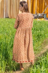 Sootisyahi 'Dusky Dawn' Azofree Handblock Printed Pure Cotton Dress