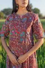 Sootisyahi 'Redley' Azofree Handblock Printed Pure Cotton Dress