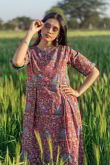 Sootisyahi 'Redley' Azofree Handblock Printed Pure Cotton Dress