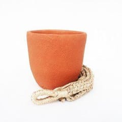 Craftlipi-CLASSIC Terracotta Planter with Jute Macrame Hanger Design1