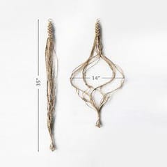 Craftlipi-SHALLOW Terracotta Planter with Jute Macrame Hanger