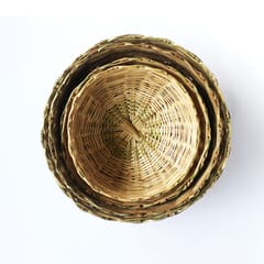 Craftlipi-Bamboo Basket : Traditional Vegetable Basket : Set of 4