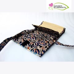 Craftlipi-Sling Bag (Madur) : Made of Natural Straw and Pure Cotton Fabric