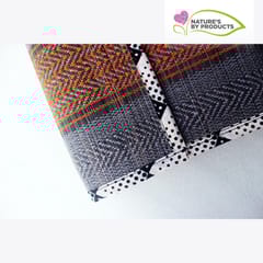 Craftlipi-Sling Bag (Madur) : Made of Natural Straw and Pure Cotton Fabric : Grey