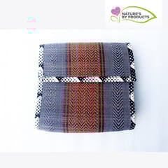 Craftlipi-Sling Bag (Madur) : Made of Natural Straw and Pure Cotton Fabric : Grey
