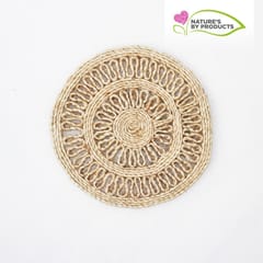 Craftlipi-Handwoven Jute Round Table Mat Set of 6 (10.5 inch)