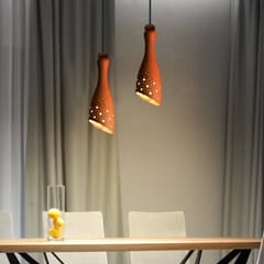 Craftlipi-"BOT Slice" Terracotta Hanging Lamp