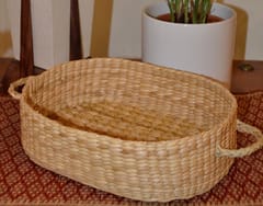 Dharini Kauna Oval Basket Natural