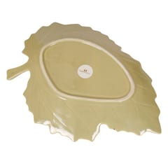 Country Clay-Maple Leaf Platter (Maroon and Cream) Made of Ceramic by Country Clay