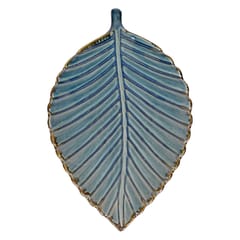 Country Clay-Leaf Platter (Royal Blue) Made of Ceramic by Country Clay