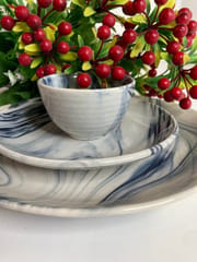 Country Clay-Dinner Set (18 pcs, Marble)
- 6 Full Plate
- 6 Quarter Plate
- 6 Cereal Bowls Made of Ceramic by Country Clay