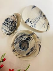 Country Clay-Dinner Set (18 pcs, Marble)
- 6 Full Plate
- 6 Quarter Plate
- 6 Cereal Bowls Made of Ceramic by Country Clay