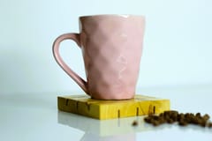 Country Clay-Coffee Mug (Diamond, Pink) Made of Ceramic by Country Clay