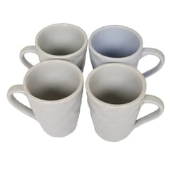 Country Clay-Coffee Mug (Diamond, Blue) - Set of 4 Made of Ceramic by Country Clay