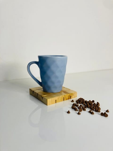 Country Clay-Coffee Mug (Diamond, Blue) Made of Ceramic by Country Clay