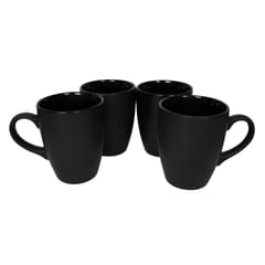 Country Clay-Coffee Mug (Black) - Set of 4 Made of Ceramic by Country Clay