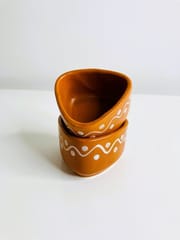 Country Clay-Chutney Bowl (Teracotta) - Set of 2 Made of Ceramic by Country Clay