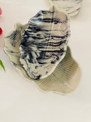 Country Clay-Banana Leaf Platter (Marble, Small) Made of Ceramic by Country Clay