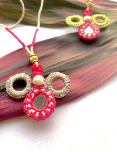 Miraaish-Phulwari Necklace in Grey