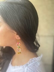 Miraaish-Ghumyo Earrings in Pink