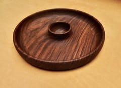 The Beehive India Large Chip & Dip Platter - Made of Sheesham/Rosewood