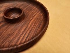 The Beehive India Large Chip & Dip Platter - Made of Sheesham/Rosewood