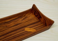 The Beehive India Small Teak Wood Leaf tray