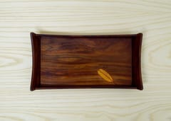 The Beehive India Small Sheesham/Rosewood Leaf Tray