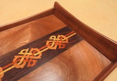 The Beehive India Qutub Knot Tray - Made of Sapeli/Mahagony Hardwood