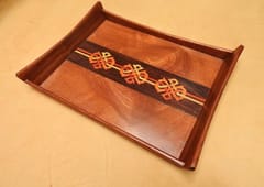 The Beehive India Qutub Knot Tray - Made of Sapeli/Mahagony Hardwood