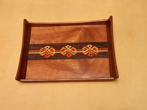The Beehive India Qutub Knot Tray - Made of Sapeli/Mahagony Hardwood