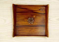 The Beehive India Medium Comb Tray with Cutwork- Made of Teak Wood