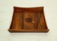 The Beehive India Medium Comb Tray with Cutwork- Made of Teak Wood