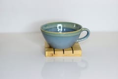 Country Clay-Soup Mug (Spiral, Aqua Green) Made of Ceramic by Country Clay