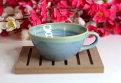 Country Clay-Soup Mug (Spiral, Aqua Green) Made of Ceramic by Country Clay