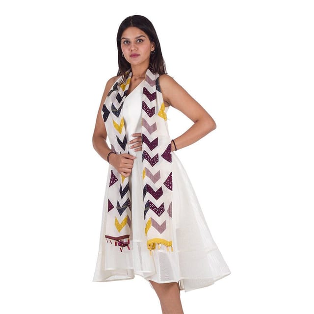 Freeque -  Purple Yellow Chevron | Scarf