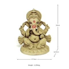 Craftlipi-Lord Ganesh | Eco Friendly - Water Soluble Ganpati Ji | Made of Pure Clay | By Craftlipi