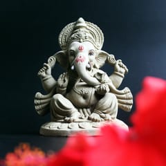 Craftlipi-Lord Ganesh | Eco Friendly - Water Soluble Ganpati Ji | Made of Pure Clay | By Craftlipi