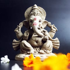 Craftlipi-Lord Ganesh | Eco Friendly - Water Soluble Ganpati Ji | Made of Pure Clay | By Craftlipi