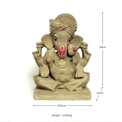 Craftlipi-Maharaja Ganesh | Eco Friendly - Water Soluble Ganpati Ji | Made of Pure Clay | By Craftlipi