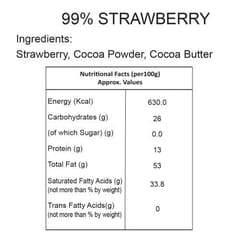 BOGATCHI Vegan Dark Chocolate STRAWBERRY | 99.99% Dark | Gluten FREE, 80 gm