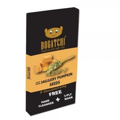 BOGATCHI  70% Dark Jaggery Chocolate | PUMPKIN SEEDS | Sugar free| NO Sugar Intense Dark Chocolate, 80 gm