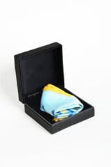 Freeque -  Striped Blue And Yellow | Pocket Square