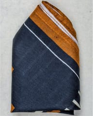 Freeque -  Striped Black and Brown| Pocket Square