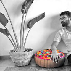 Design Clinic India - Colorful SAFA FLOOR CUSHION