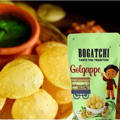 BOGATCHI Ready to Fry Multi grain Panipuri or Bake in Microwave, Jumbo Pack, 200g