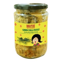 BOGATCHI Green Chilli Pickle | Natural Ingredients | 500g