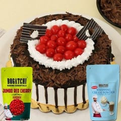 BOGATCHI WHIPPING CREAM FOR CAKE - 50G, BUY 1 GET 1 + FREE JUMBO Cherry Karonda (50G)